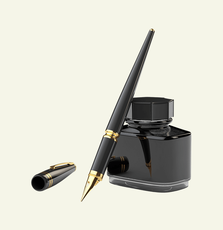 Vintage Fountain Pen & Ink Set