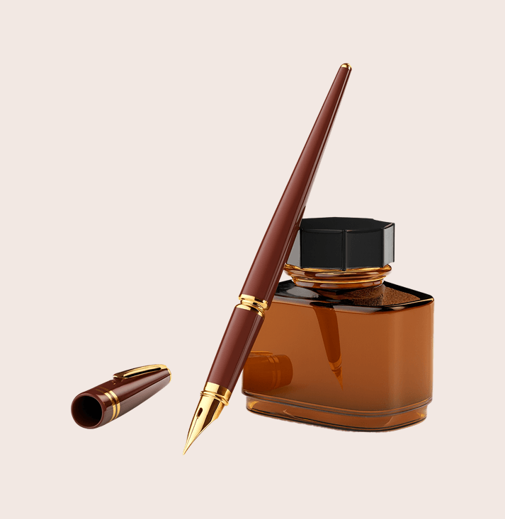 Vintage Fountain Pen & Ink Set