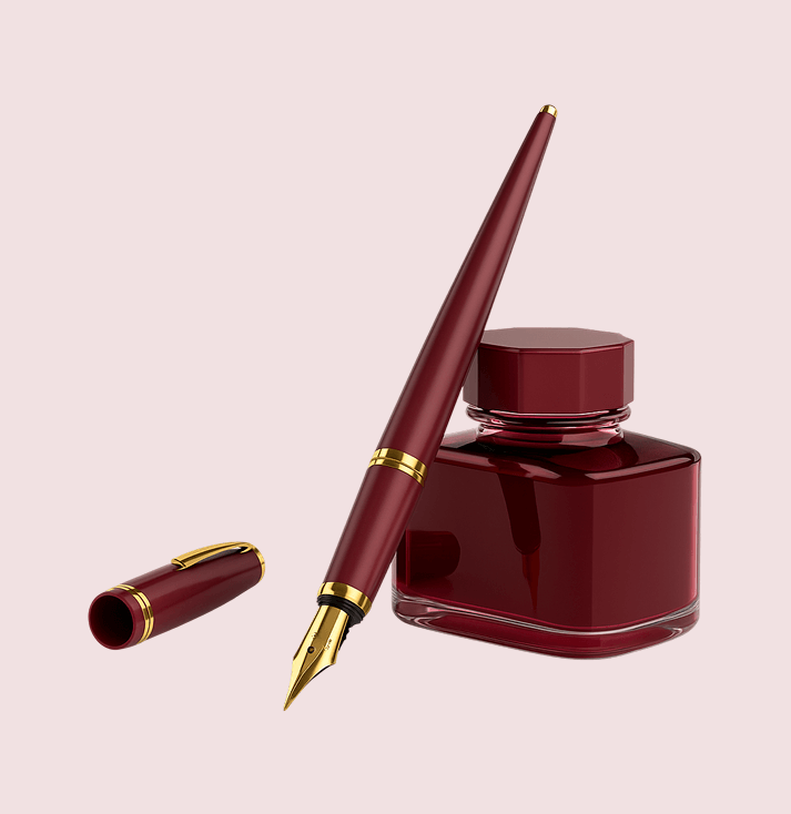 Vintage Fountain Pen & Ink Set