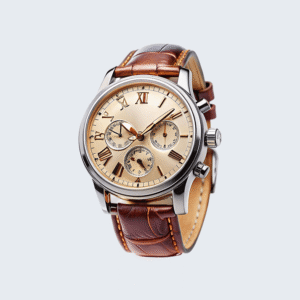 luxury-brown-leather-chronograph-watch